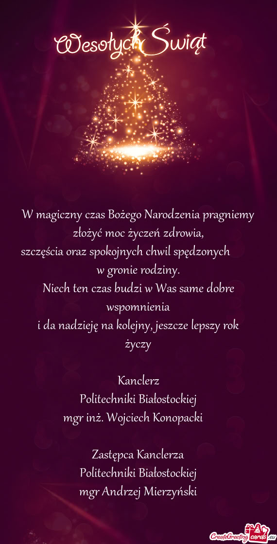 Szczęścia oraz spokojnych chwil spędzonych   w gronie rodziny