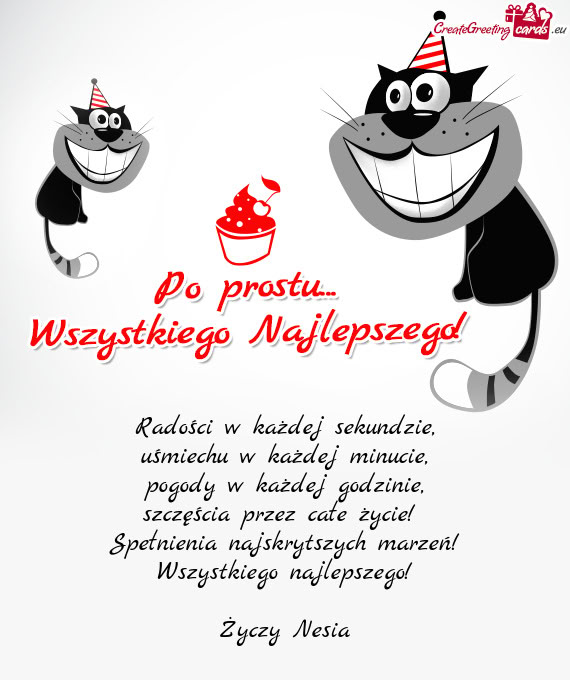 Szczęścia przez całe życie! Spełnienia najskrytszych marzeń! Wszystkiego najlepszego
