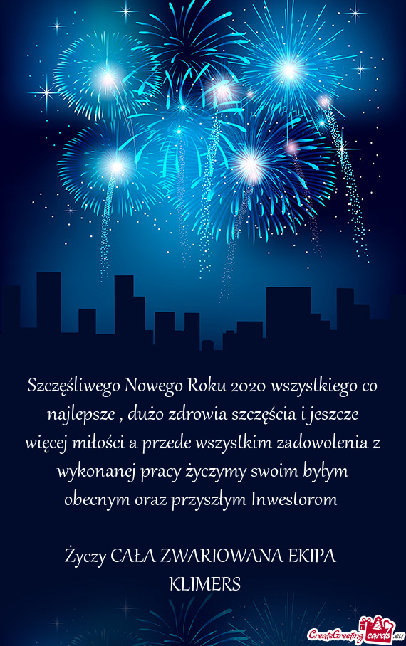 Szczęśliwego Nowego Roku 2020 wszystkiego co najlepsze , dużo zdrowia szczęścia i jeszcze więc