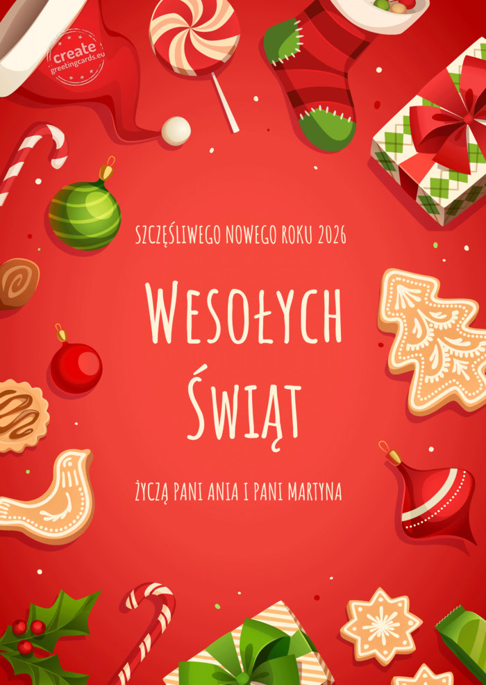 SZCZĘŚLIWEGO NOWEGO ROKU 2026 ŻYCZĄ PANI ANIA I PANI MARTYNA