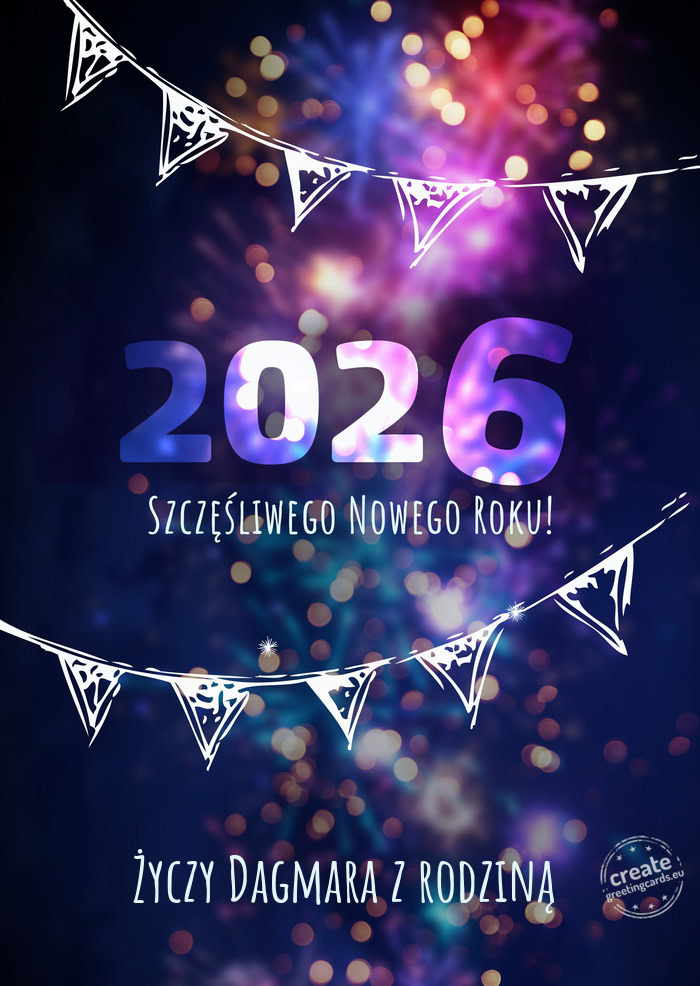 Szczęśliwego nowego roku Dagmara z rodziną