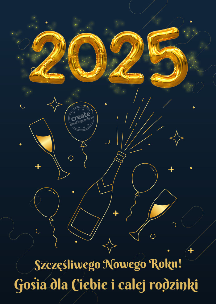 Szczęśliwego Nowego Roku Gosia dla Ciebie i calej rodzinki