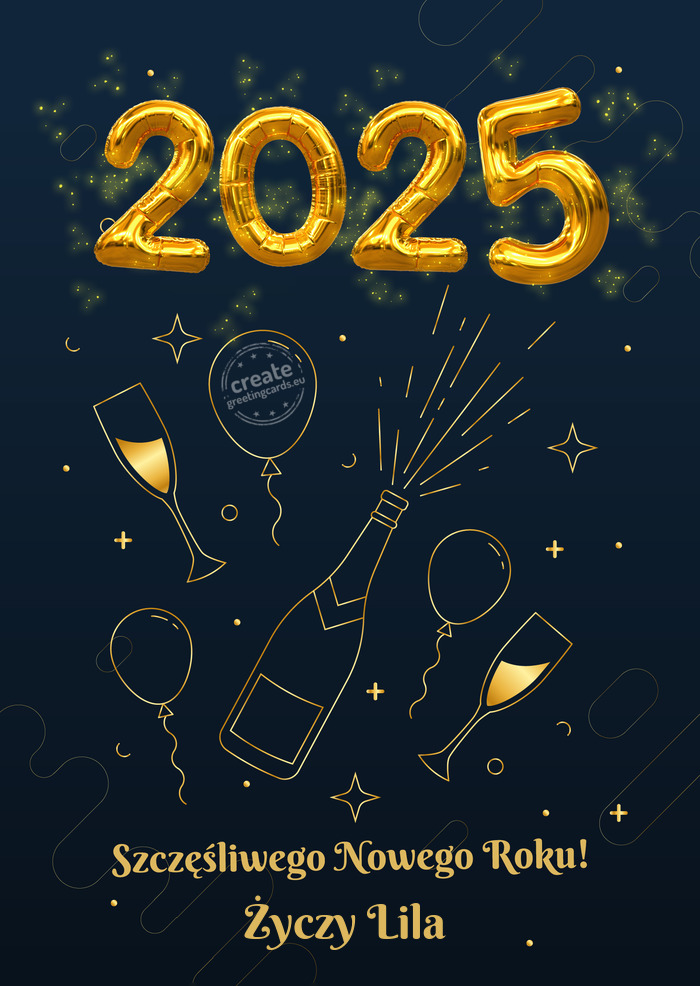 Szczęśliwego Nowego Roku Lila