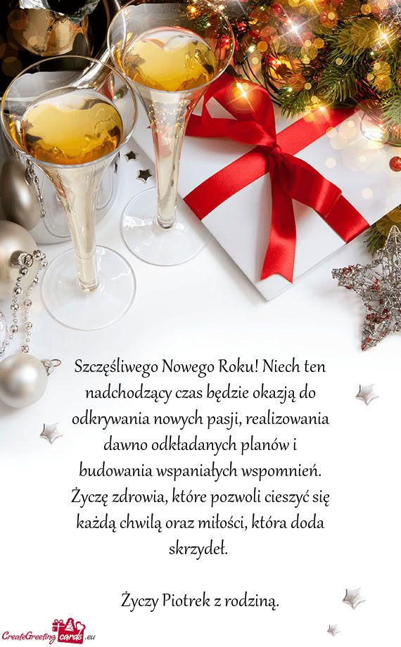 Szczęśliwego Nowego Roku! Niech ten nadchodzący czas będzie okazją do odkrywania nowych pasji