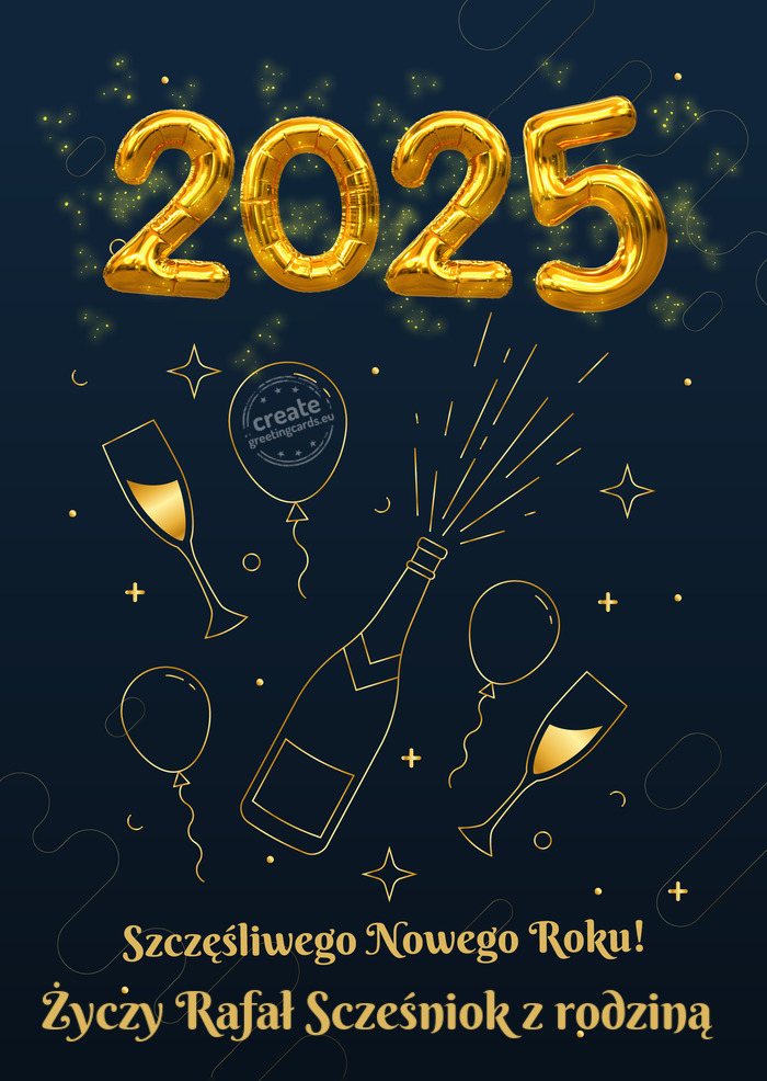 Szczęśliwego Nowego Roku Rafał Scześniok z rodziną