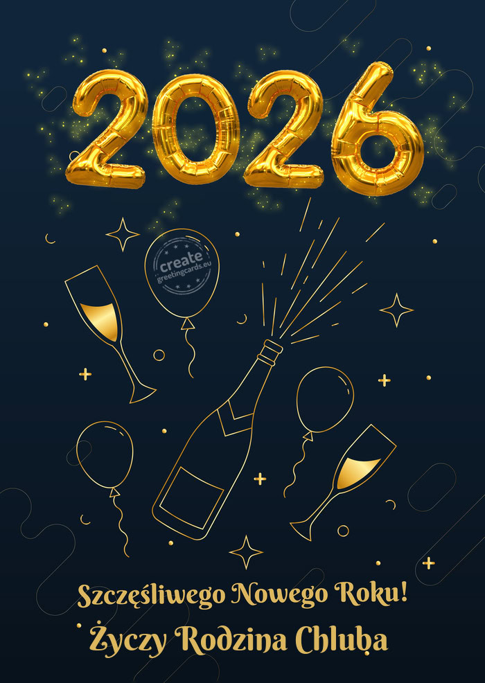 Szczęśliwego Nowego Roku Rodzina Chluba