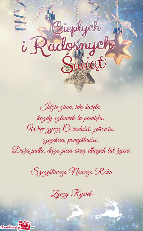 Szczęśliwego Nowego Roku Rysiek