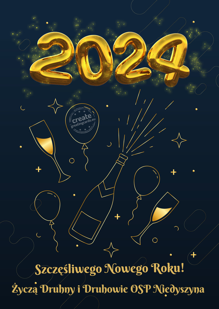 Szczęśliwego Nowego Roku Życzą Druhny i Druhowie OSP Niedyszyna