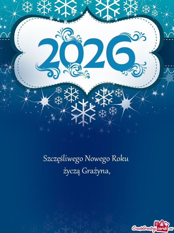 Szczęśliwego Nowego Roku życzą Grażyna