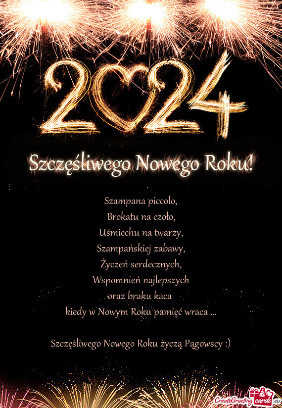 Szczęśliwego Nowego Roku życzą Pągowscy :)