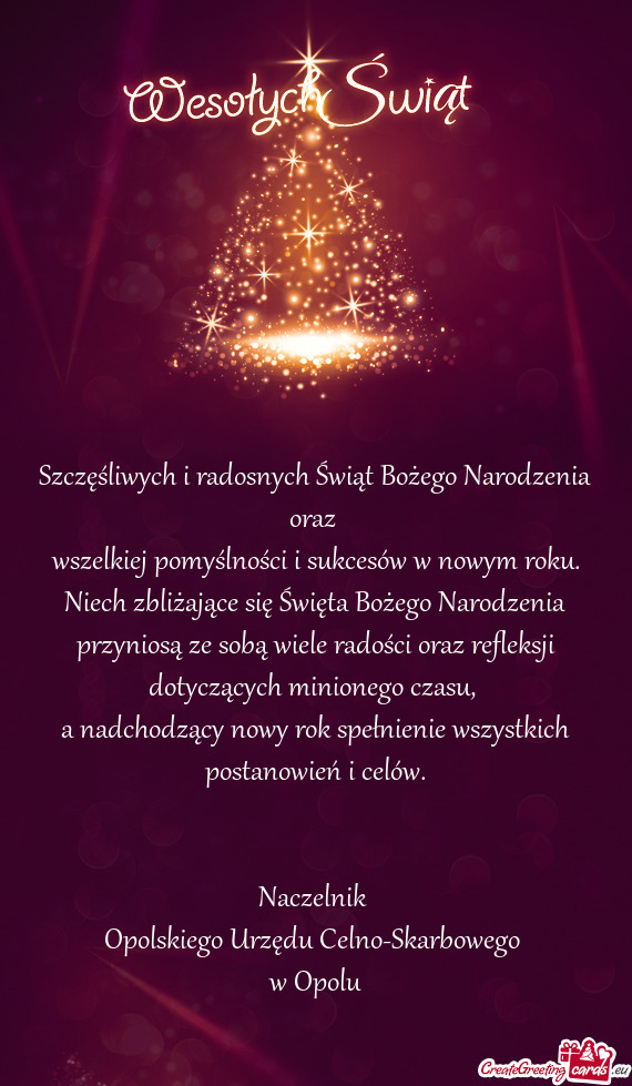 Szczęśliwych i radosnych Świąt Bożego Narodzenia oraz