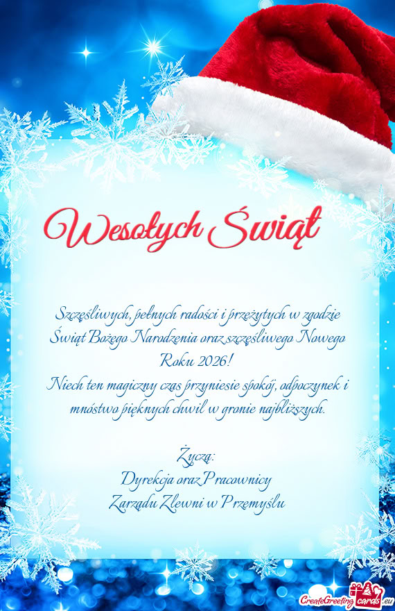 Szczęśliwych, pełnych radości i przeżytych w zgodzie Świąt Bożego Narodzenia oraz szczęśli