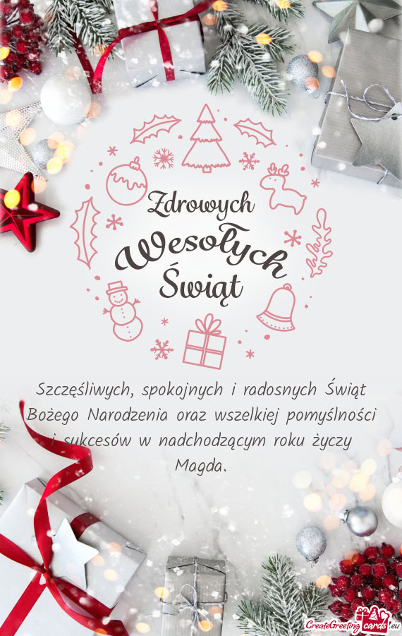 Szczęśliwych, spokojnych i radosnych Świąt Bożego Narodzenia oraz