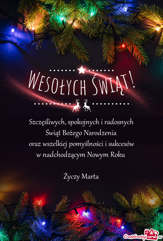 Szczęśliwych, spokojnych i radosnych  Świąt Bożego Narodzenia  oraz