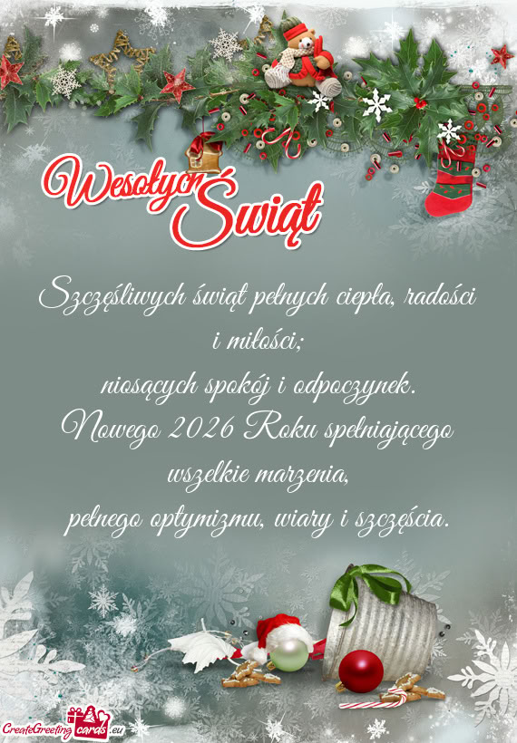 Szczęśliwych świąt pełnych ciepła