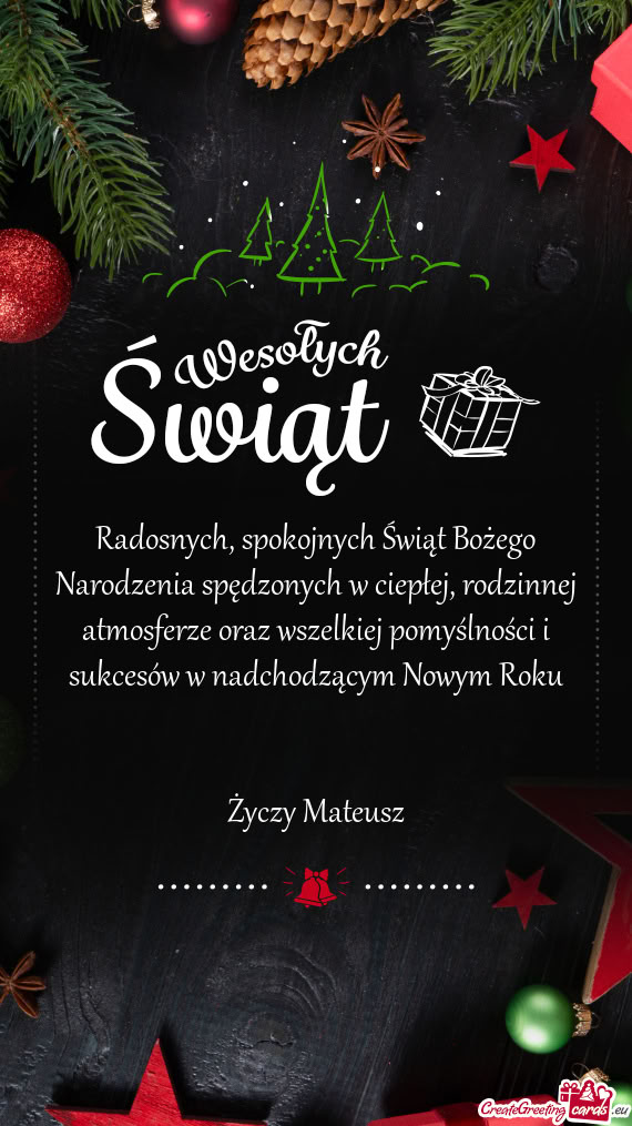 Szelkiej pomyślności i sukcesów w nadchodzącym Nowym Roku