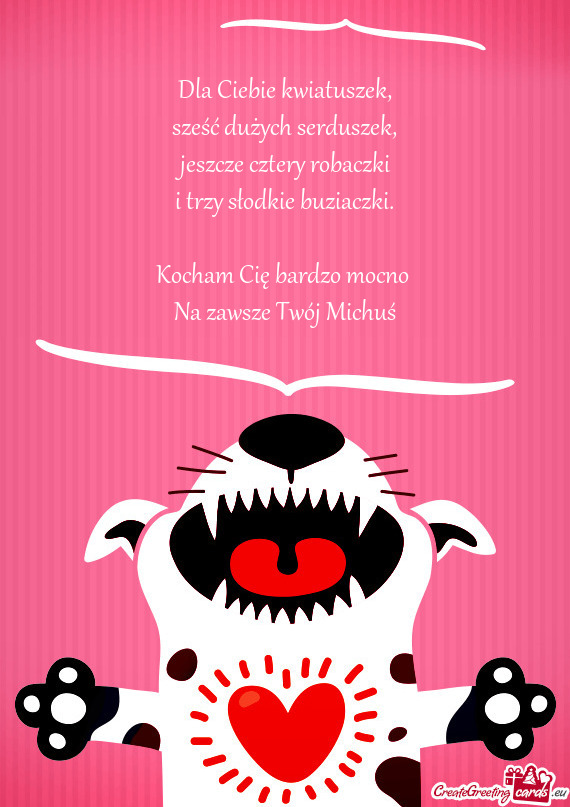 Sześć dużych serduszek