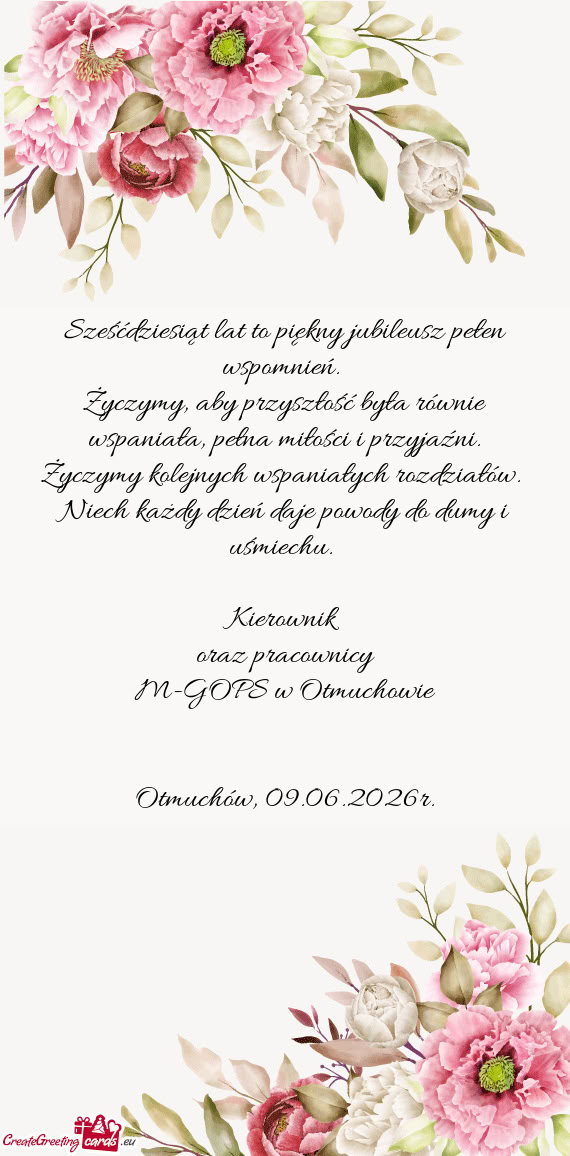 Sześćdziesiąt lat to piękny jubileusz pełen wspomnień