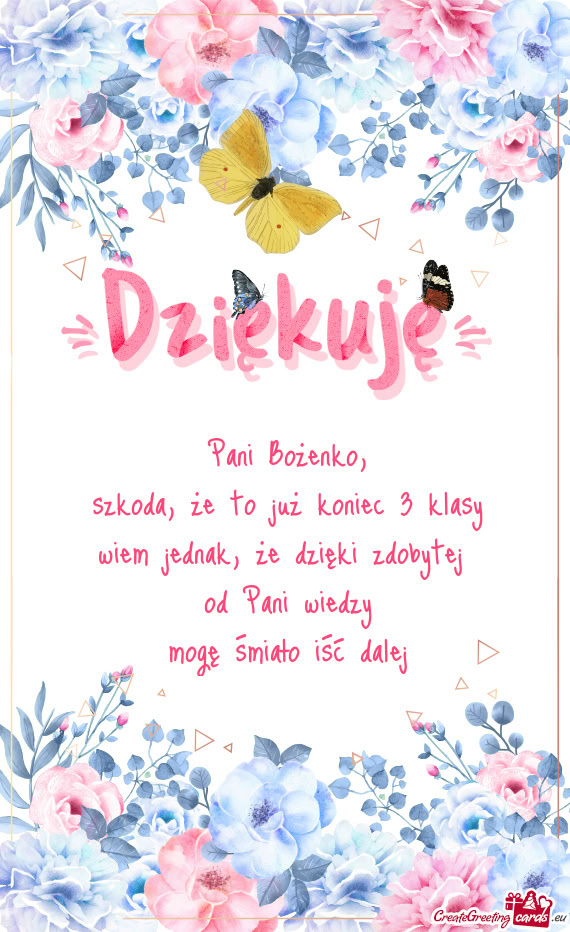 Szkoda, że to już koniec 3 klasy