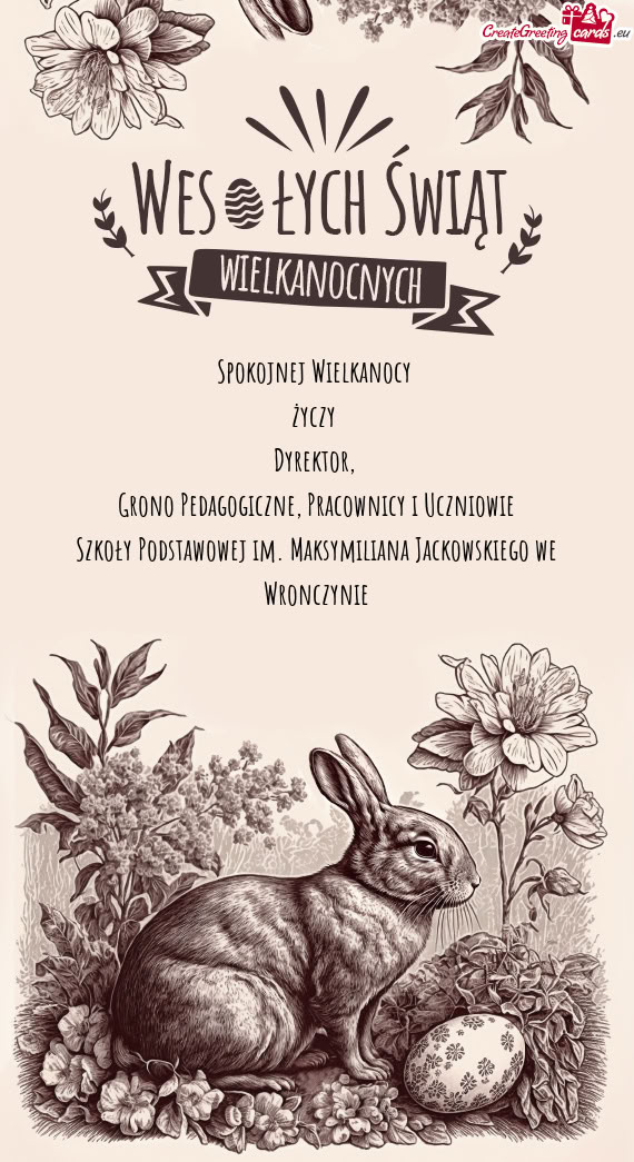 Szkoły Podstawowej im. Maksymiliana Jackowskiego we Wronczynie