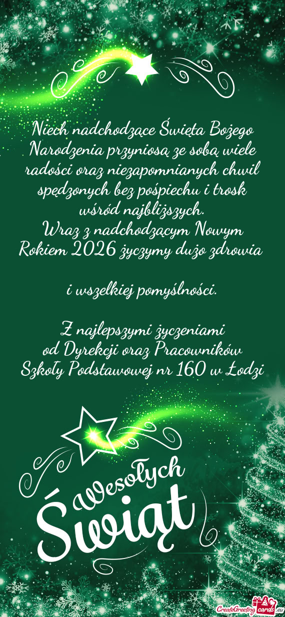 Szkoły Podstawowej nr 160 w Łodzi