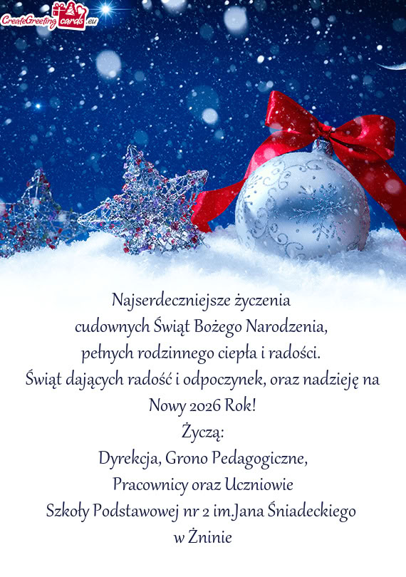 Szkoły Podstawowej nr 2 im.Jana Śniadeckiego