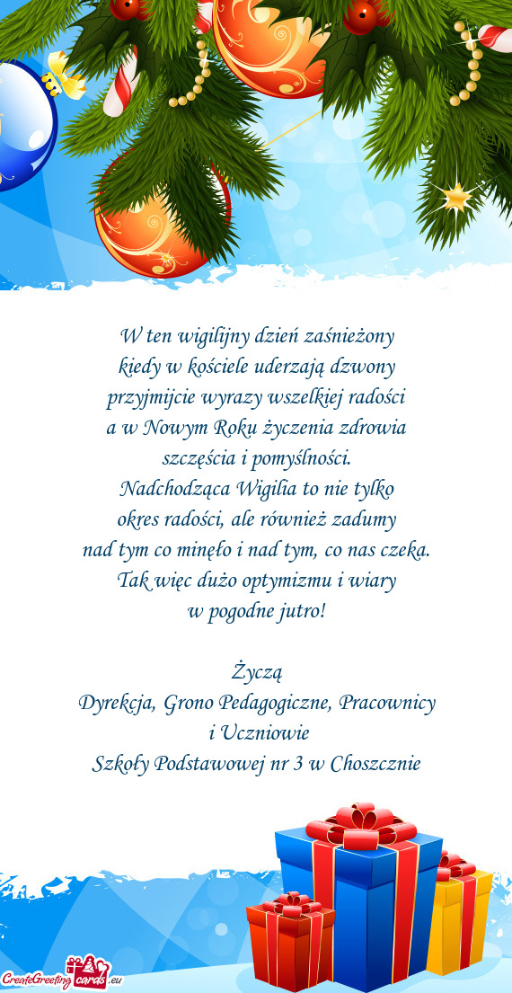 Szkoły Podstawowej nr 3 w Choszcznie