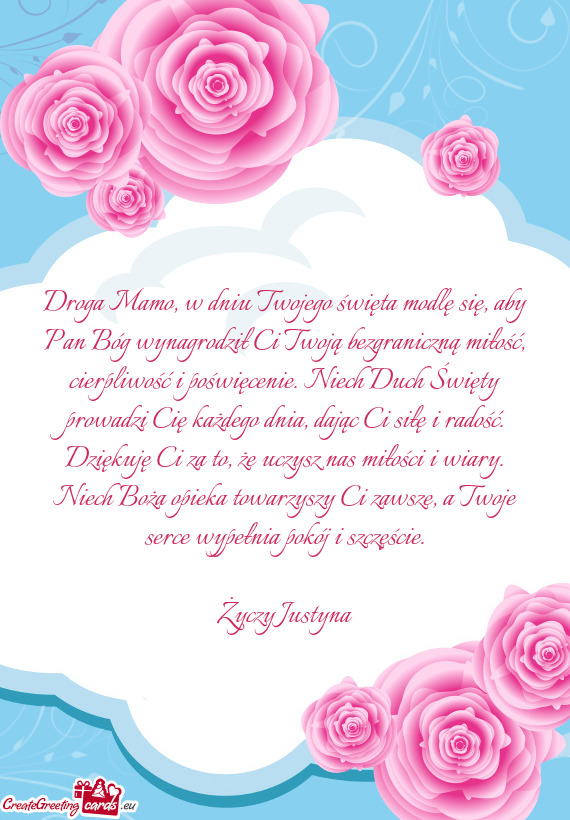 Szy Ci zawsze, a Twoje serce wypełnia pokój i szczęście