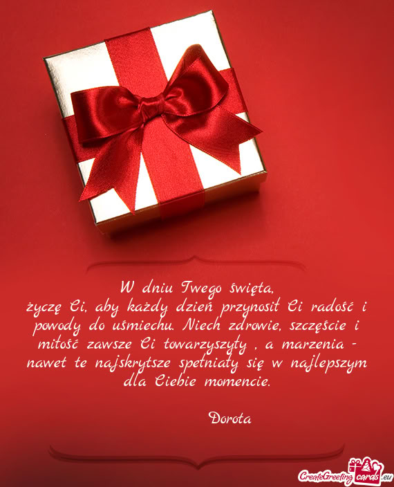 Szym dla Ciebie momencie