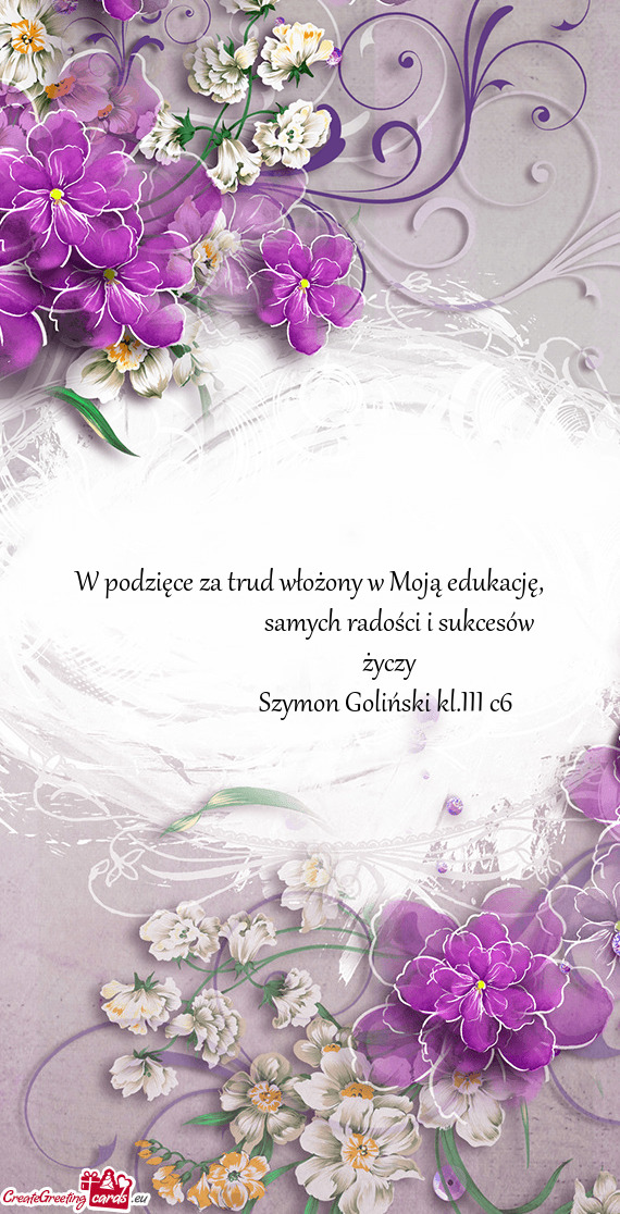 Szymon Goliński kl.III c6