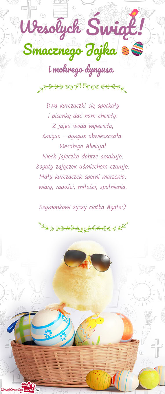 Szymonkowi ciotka Agata:)