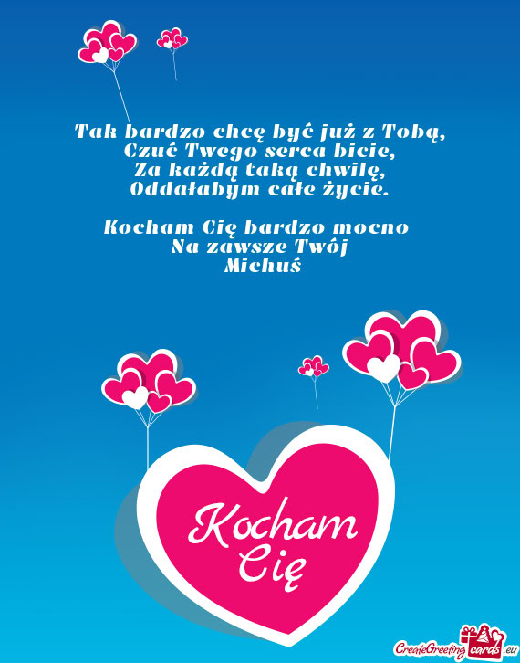 Tak bardzo chcę być już z Tobą