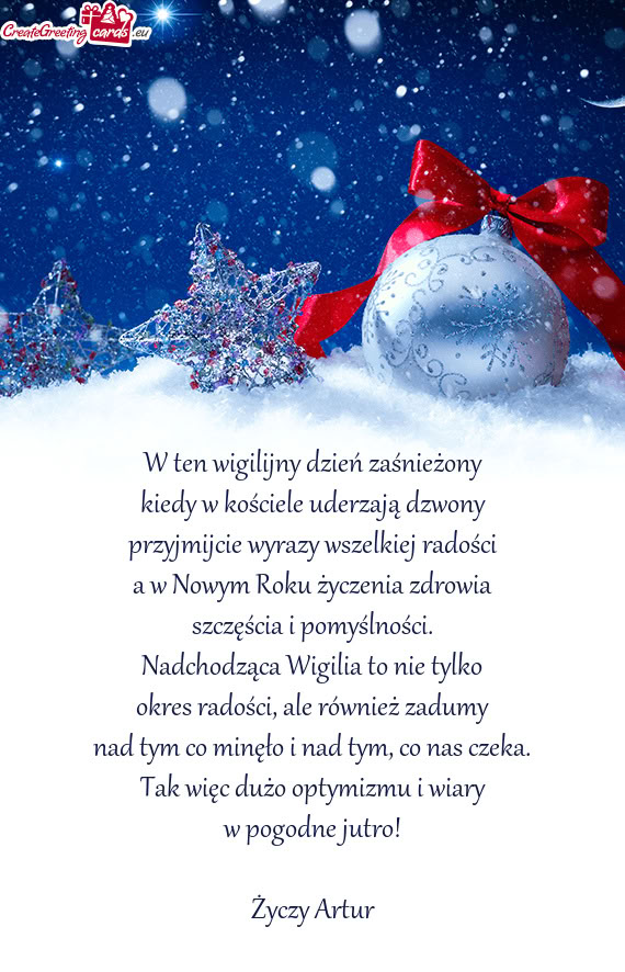 Tak więc dużo optymizmu i wiary w pogodne jutro! Artur