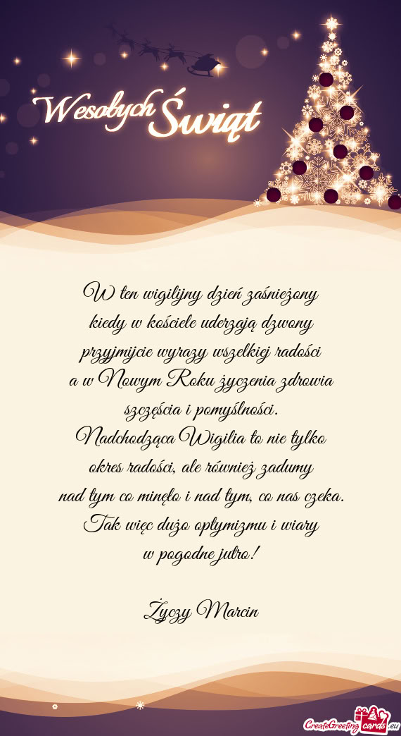 Tak więc dużo optymizmu i wiary w pogodne jutro! Marcin