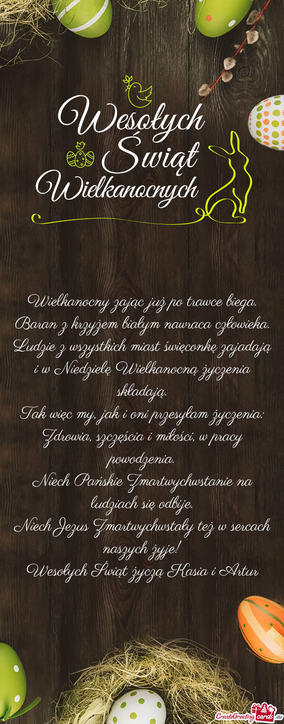 Tak więc my, jak i oni przesyłam życzenia