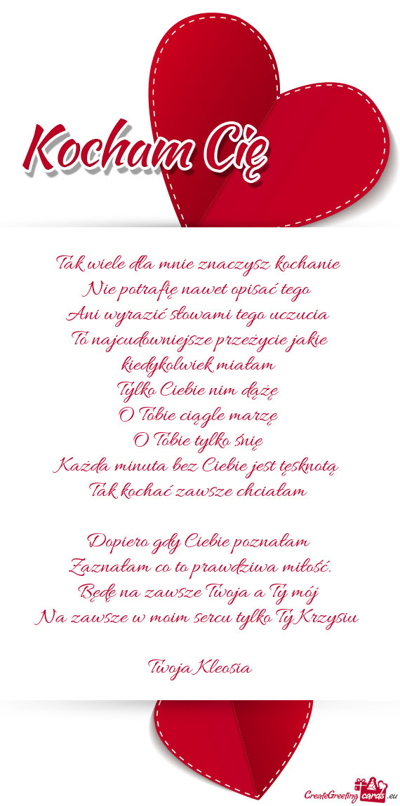 Tak wiele dla mnie znaczysz kochanie