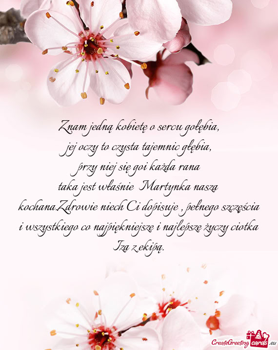 Taka jest właśnie Martynka nasza kochana.Zdrowie niech Ci dopisuje , pełnego szczęścia i wszy