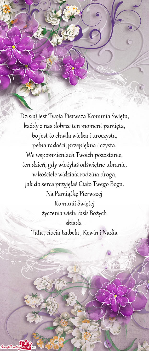Tata , ciocia Izabela , Kewin i Nadia