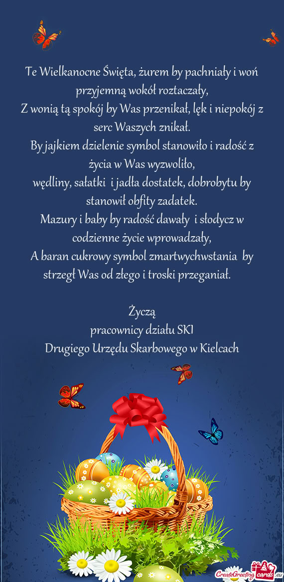 Te Wielkanocne Święta, żurem by pachniały i woń przyjemną wokół roztaczały