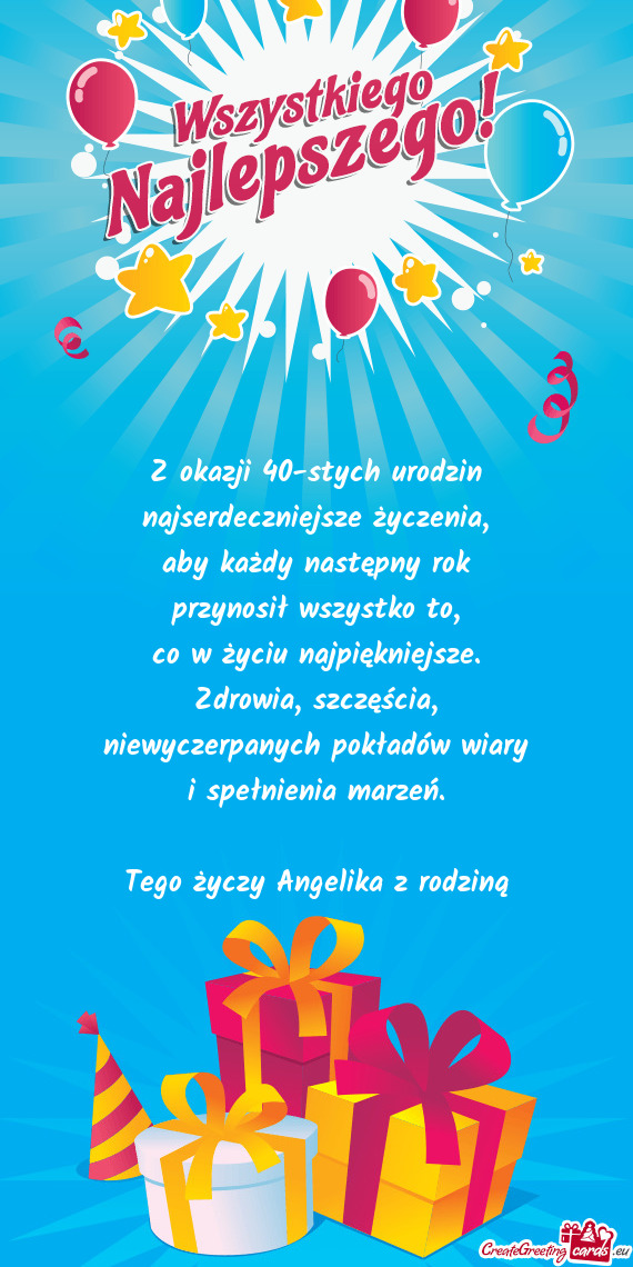 Tego Angelika z rodziną