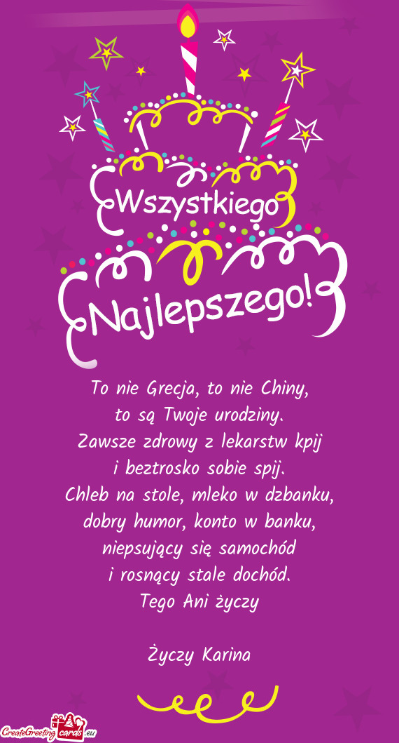 Tego Ani życzy