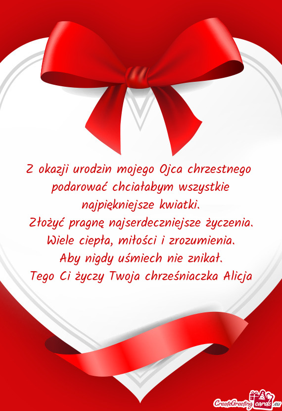 Tego Ci Twoja chrześniaczka Alicja