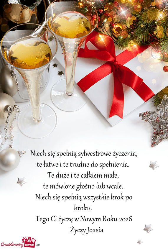 Tego Ci życzę w Nowym Roku 2026