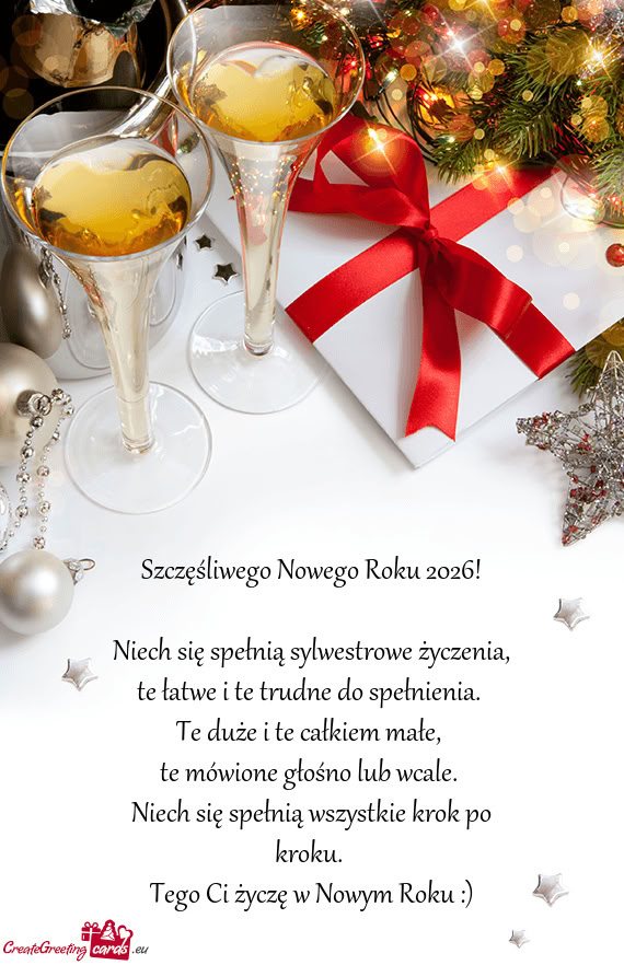 Tego Ci życzę w Nowym Roku :)