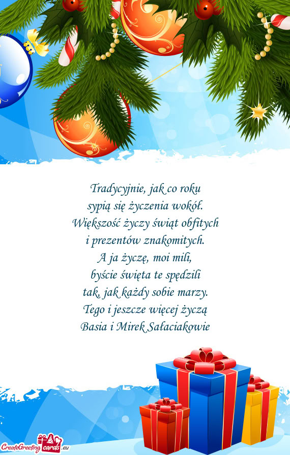 Tego i jeszcze więcej życzą