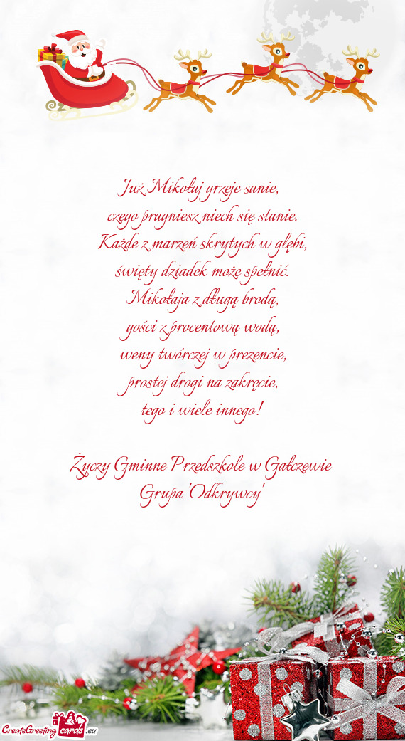 Tego i wiele innego! Gminne Przedszkole w Gałczewie Grupa "Odkrywcy"