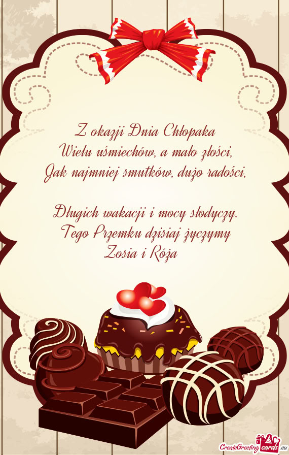 Tego Przemku dzisiaj życzymy Zosia i Róża 😘