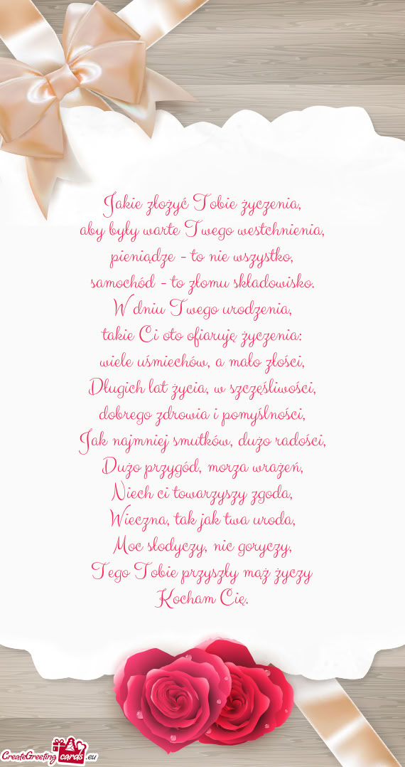 Tego Tobie przyszły mąż życzy