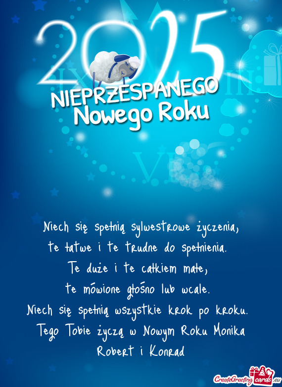 Tego Tobie życzą w Nowym Roku Monika Robert i Konrad