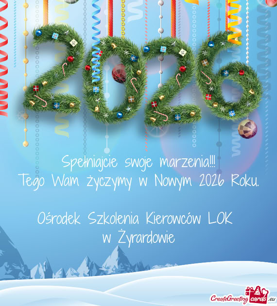 Tego Wam życzymy w Nowym 2026 Roku